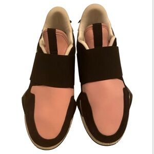 Givenchy Black/Pink Neoprene And Leather Runner Slip On Sneakers Size IT 38/US 8